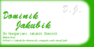 dominik jakubik business card